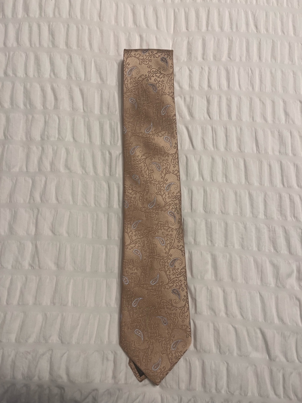 jf j.ferrar Tan Paisley Men's Tie
